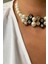 Taş Detay Inci Choker Kolye 2
