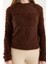 Kadın Acı Kahve Sakal Iplik Bisiklet Yaka Triko Kazak 4