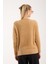 Kadın Bej Sakal Iplik Önü Aksesuarlı Bisiklet Yaka Triko Kazak 6