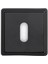 RO17 Kapı Kolu Rozeti Oda Siyah 53X53X10 mm 1