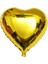 Kalp Balon Folyo Sarı 60 cm 24 Inç 1