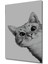 Sevimli Kedi Kara Kalem Görünümlü Ahşap Dekoratif Tablo Dikdörtgen Tablo 3