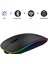 Çift Mod Kablosuz Mouse Bluetooth 5.2 + 2.4g Şarjlı Sessiz Tıklama Rgb Işıklı (500 Mah)Siyah 4