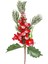 Yılbaşı Süsü Pike Berry Elmalı Kar Efektli Kırmızı Yeşil 27 Cm. 1