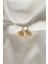 Zirkon Taşlı Gold Küre Sallantılı Küpe 2
