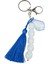 Mavi Püsküllü Kristal Boncuk Anahtarlık 1