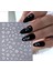 Gümüş Çiçek Tırnak Süsleme Stickerı Nail Art Süslemeleri 1
