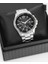 Gümüş Çelik Kordon Erkek Kol Saati Takvimli Siyah Kadran Özel Kutusunda 1
