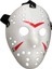 Beyaz Kırmızı Çizgili Tam Yüz Hokey Maskesi 2