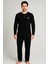 Erkek 65109 Uzun Kol % 100 Pamuk Pijama Takımı Siyah 1