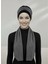 Nova Bandana Siyah-Gümüş Hazır Türban Tesettür Bone 5