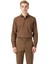 Erkek Düz Renk Gabardin Dokulu Regular Fit Uzun Kollu Casual Gömlek Günlük Şıklık Sunar Şık 1