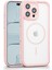 iPhone 16 Pro Max Uyumlu Kamera Korumalı Magsafe Wireless Şarj Özellikli Mat Silikon Pembe Renkli Silikon Telefon Kılıfı 1