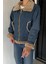 Kadın Kemer Detaylı Çift Cepli Içi Kürklü Jean Kot Ceket P-00019043 3