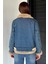 Kadın Kemer Detaylı Çift Cepli Içi Kürklü Jean Kot Ceket P-00019043 4
