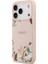 iPhone 17 Pro Max Uyumlu Kılıf Guess Lisanslı M-Safeli Taneli Çiçek Tasarım Metal Yazı Logolu Pembe 2
