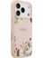 iPhone 17 Pro Max Uyumlu Kılıf Guess Lisanslı M-Safeli Taneli Çiçek Tasarım Metal Yazı Logolu Pembe 4