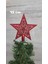 Yılbaşı Ağaç Yıldızı , Tepe Yıldızı, Çam Ağacı Süsü, Yıldız Süstepelik 1 Adet 15 cm Kırmızı 1