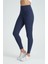 Kadın Lacivert Tayt – Yüksek Bel, Mevsimlik Tutucu Spor Tayt 2