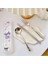 Kuromi Figürlü Paslanmaz Çelik Kutulu Çatal Kaşık Chopstick Seti AD59922 1