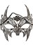 Siyah Lazer Kesim Kristal Taşlı Metal Lüks Maske 1