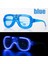 Bfs Mavi LED Işıklı Parti Gözlüğü - Neon Glow Şerit Gözlük 3 Modlu 2