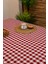 Pötikareli Kırmzı Ekose Masa Örtüsü 170 x 170 3