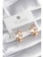 Pirinç Gold Renk Kare Zirkon Taşlı Kadın Küpe - TJ-BKP8352 1