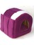 Kedi ve Küçük Köpek Kulübesi Mor 40X40X38CM 1
