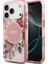 iPhone 17 Pro Uyumlu Kılıf Guess Orjinal Lisanslı M-Safe Özellikli Flower Tonal Circle Kapak Pembe 1
