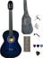 Sap Ayarlı 4/4 Tam Boy Mavi Klasik Gitar Seti(Kılıf-Pena Dahil) 1