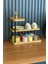 3 Katlı Bambu Düzenleyici Raf | Metal Ayaklı Şık ve Dayanıklı Baharatlık Sunum Stand 32,5 cm 4