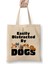 Easily Distracted By Dogs Puppy Lover Köpek Beyaz Bez Çanta Uzun Saplı Alışveriş Çantası 1