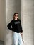 Üçgen Yazı Taşlı Uzun Kol Sweatshirt 4