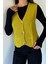 Kadın V Yaka Ön Düğmeli Triko Yelek P-00019004 3