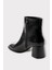 Kalın Topuklu Fermuarlı Kadın Bot Siyah - Siyah 3
