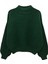 6700 Kadın Dik Yaka Balon Triko Kazak Zümrüt 1