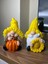 Balkabak - Ayçiçekli Cüce Gnome Biblo El Boyaması 2'li (16CM) 2