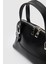 Suni Deri Mini El ve Çapraz Çanta Siyah 6