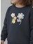 Kız Çocuk Çiçek Baskılı Sweatshirt 4