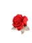 Kırmızı Gold Taşlı Gül Broş Yaka Iğnesi 1