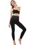 Siyah Yüksek Bel Toparlayıcı Seamless Kadın Spor Tayt 2