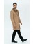 Erkek Uzun Kaşe Kaban – Çıkartılabilir Kürk Yaka, Astarlı ve Cepli Slim Fit Mont (Bej, Gri, Siyah, Taba) 3