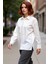 Kadın Bağcık Detaylı Rahat Kesim Dokuma Gömlek Modern Tasarım Ilkbahar Sonbahar Ofis Zarif 5