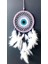 Nazar Boncuğu Motifli Lila Rengi Dream Catcher Düş Kapanı Duvar Süsü 3
