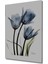 Mavi Lale Sulu Boya Görünümlü Ahşap Dekoratif Tablo Dikdörtgen Tablo 3