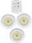 3lü Uzaktan Kumandalı Yapışkanlı Kablosuz LED Spot Lambalar (4887) 2
