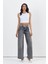Geniş Paça Kadın Palazzo Jean Pantolon - Antrasit Antrasit - 30 7