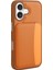 iPhone 17 Kılıf Kartlıklı Zore X-Kart Silikon Kapak - Turuncu 1