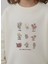 Kız Çocuk Çiçek Nakışlı Sweatshirt 4